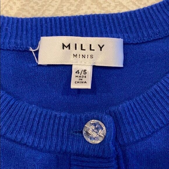 Milly Minis Royal Blue Cardigan Cut-Out Sweater - Picture 3 of 6